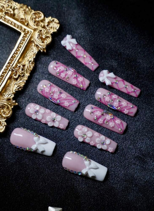 10 Pcs Handmade Press On Nails