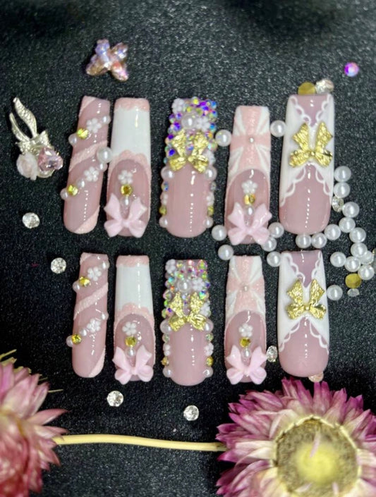 10 Pcs Handmade Press On Nails